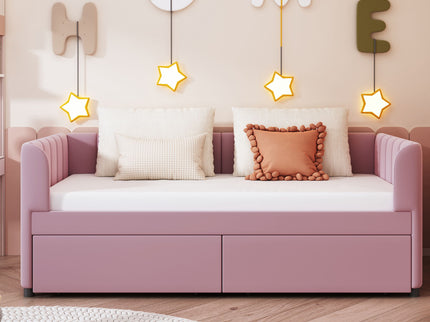 Upholstered Daybed With Ergonomic Design Backrest
