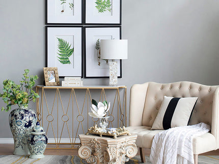 Botanical And Fern Wall Art, Wall Decor For Living Room Dining Room Entryway (Set of 4) - White / Black