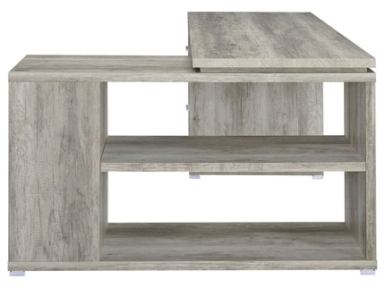 Tona - L-Shape Computer Desk With 3 Drawers And 5 Shelves