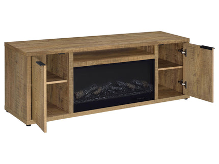 Lodi - 2 Door Fireplace TV Stand - Mango Color
