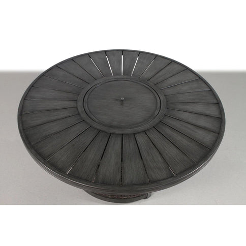 Patio Seating Group For 4 With Cushions And Fire Pit Table - Brown