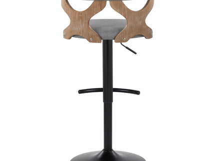 Gardenia - Contemporary Adjustable Barstool & Swivel With Rounded T Footrest (Set of 2)