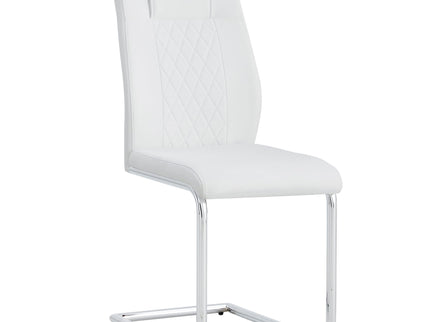 Modern Dining Chairs With Padded Seat, Metal Legs