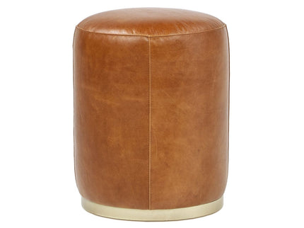 Nico - Round Ottoman Stool - Brown