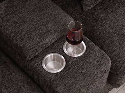 Nyeisha - Piece Upholstered Sofa & Chaise - Coffee