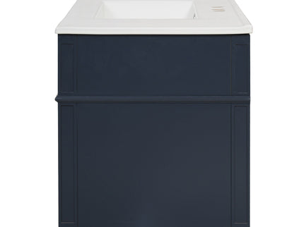 Modern Wall Mounted Floating Cabinet With Double Drawer And Sink