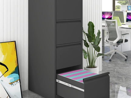 Durable Metal 3 Drawer File Cabinet With Lock For Office Storage