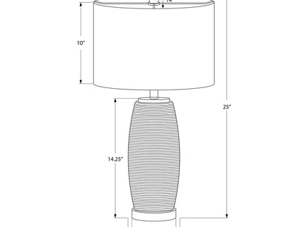 Lighting, Table Lamp, Ceramic, Modern - Gray