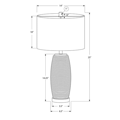 Lighting, Table Lamp, Ceramic, Modern - Gray