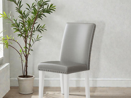 Upholstered Dining Chair With High Back Design (Set of 2)
