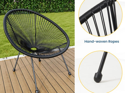 Acapulco Style 3 Piece Patio Bistro Set With Chairs