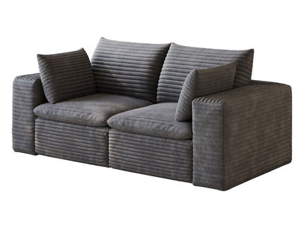 Cloud Sofa, Deep Seat Couches, Removable Cushion For Living Room - Dark Gray