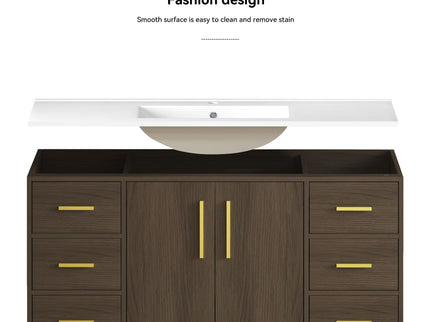 Bathroom Vanity With Abundant Storage 2 Soft Close Doors And 9 Drawers