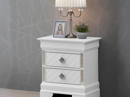 Accent Nightstand - Silver Champagne
