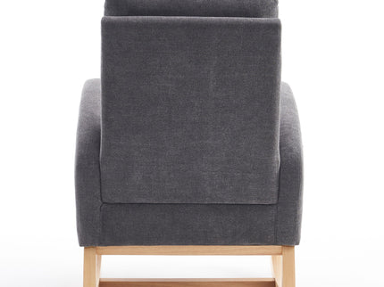 Accent Rocking Chair With Footrest, High Back