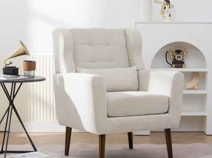 Modern Accent Chair Upholstered Foam Filled Living Room Chairs Comfy Reading Chair Mid-Century Modern Chair With Fabric Lounge Arm Chairs Armchair For Living Room Bedroom