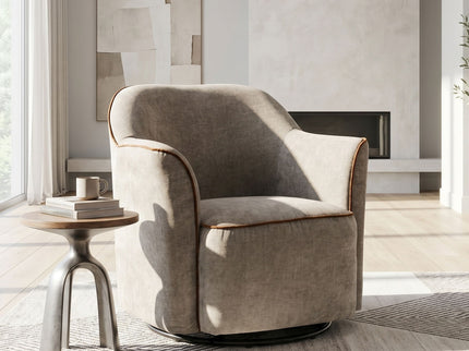 360° Swivel Accent Chair With Flared Arms