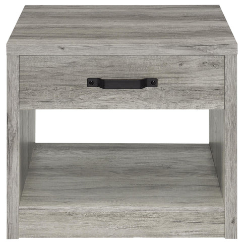 Nuberg - 2 Piece And End Table Set With Storage Drawers - Gray