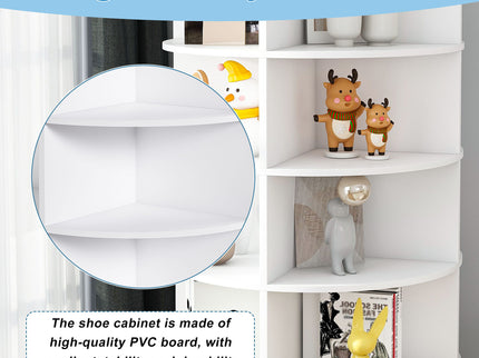 Rotating Shoe Rack Tower