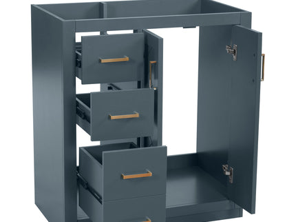 Retro Style Bathroom Vanity With 3 Drawers & Soft-Closing Doors