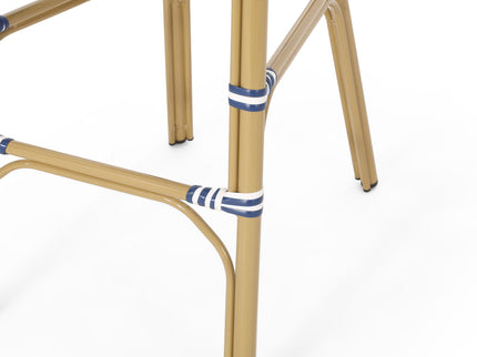 Outdoor Pe Rattan French Barstool Set