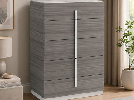 Altima - 5 Drawer Chest - Gray