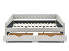 Beige / Queen / 2 Drawers