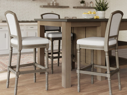 Stool With Upholstered Seat And Back