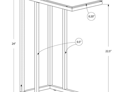 Accent Table, C - Shaped, Tempered Glass, Stylish Design Contemporary & Modern