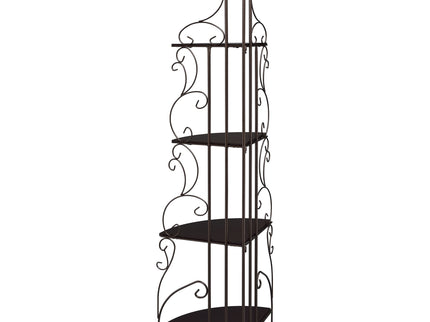 4 Shelf Corner Bookcase - Cappuccino
