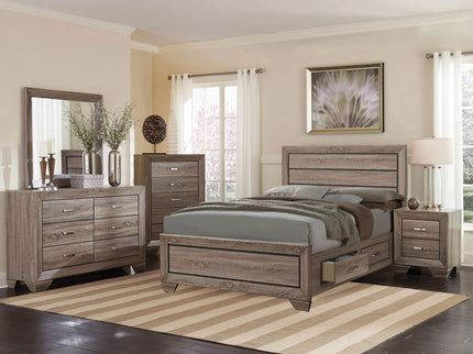 Queen Storage Bed With Underbed Drawers - Brown