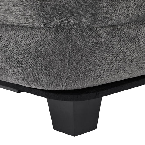 Oversized Chaise Lounge Sofa Bed With Deep Seat And Layered Armrests
