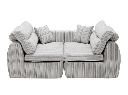3 Seater, Couch With Throw Pillows For Living Room