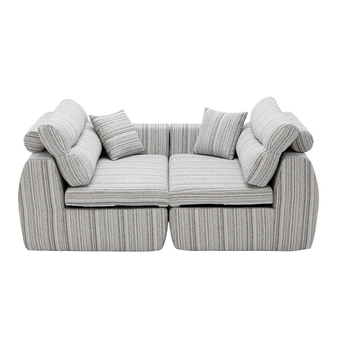 3 Seater, Couch With Throw Pillows For Living Room