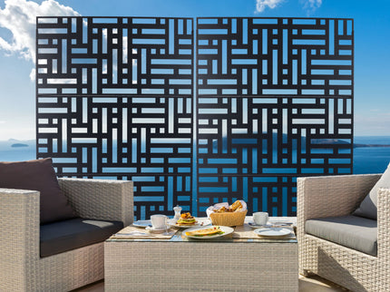 Decorative Freestanding Metal Privacy Screen For Indoor & Outdoor Use