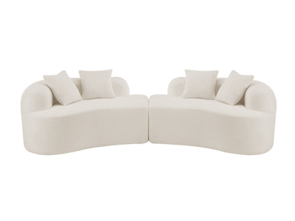 Curved 4 Seater Full Compression Sponge Sofa