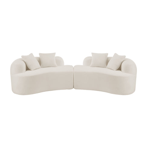 Curved 4 Seater Full Compression Sponge Sofa