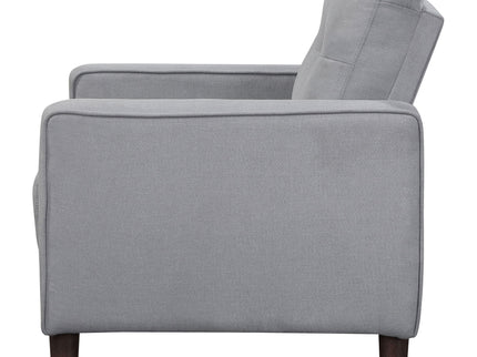 Harvey - Upholstered Tufted Accent Chair - Gray