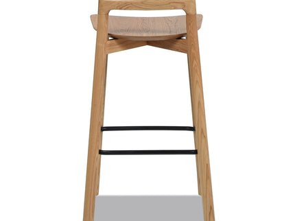 Sven - Modern Minimalist Low Back Counter Stool - Natural Blonde Ash