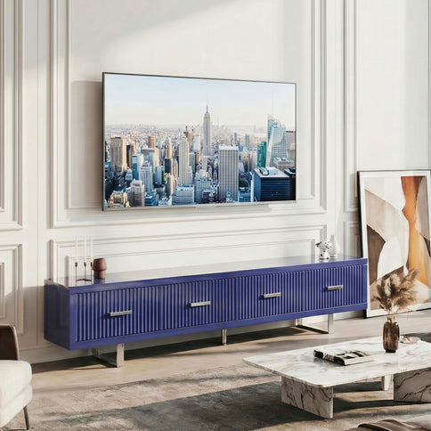 TV Stand With Slatted Drawers