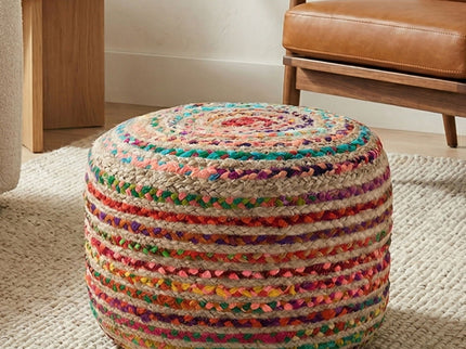 Margo - Handcrafted Round Pouf