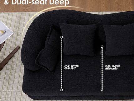 Foldable Sofa Bed, Boneless Couch Convertible Sleeper With 4 Pillows
