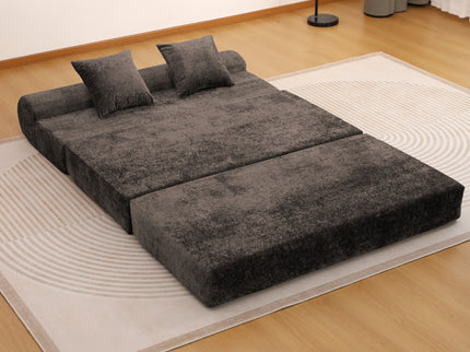 Convertible Design Sofa Bed, 2 Seater Fold Out Floor Couch