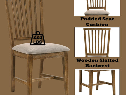 Wallace II - 5 Pieces Dining Room Set - Oak