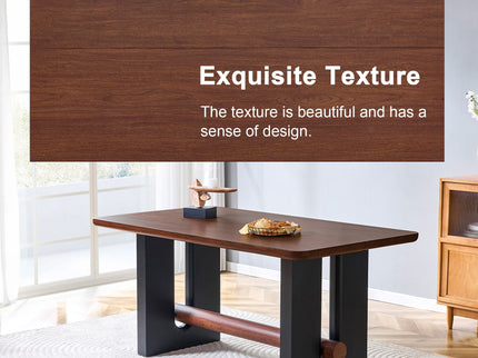 Compact Dining Table - Walnut / Black
