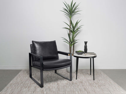 Goldbriar - Upholstered Track Arm Accent Chair - Black