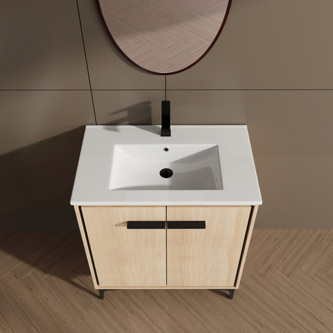 Modern Bathroom Vanity Base With Basin And Storage Cabinet