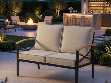 Outdoor Loveseat With Washable Cushions