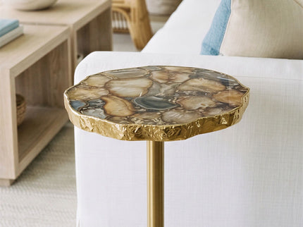 Champaign - Round Accent Table - Gold