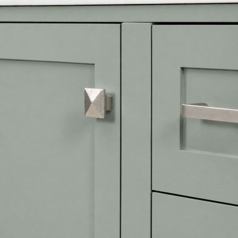 Bathroom Vanity With Sink, Soft Closing Door And Drawers - Light Green